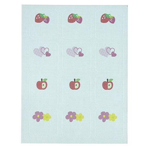 ゆにねーむ 洗濯 タグ に貼る シール アイコン女の子 12ピース×1シート UN-141