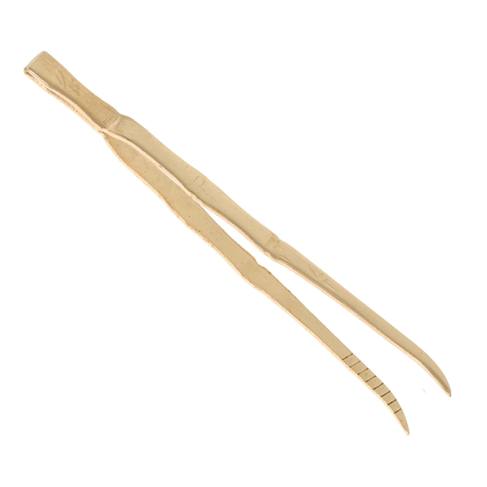GLEAVI 5 Piezas Pinzas de carbón Tenazas Incienso pinos Multi Pintura Pinzas de Cocina Pinzas para carbón latón Dorado