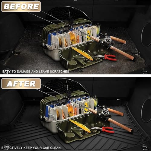Cargo Mat Fit for 2011-2021 Jeep Grand Cherokee Rear Cargo Liner: All Weather Custom Fit Liner TPE Automotive Trunk Liner - Grand Cherokee Trunk Mat, Black - Thumbnail 3