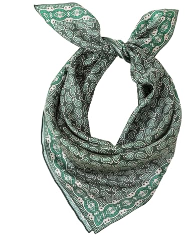 Foulard en soie carrée 100% naturelle motif Paisley chic pour homme et femme