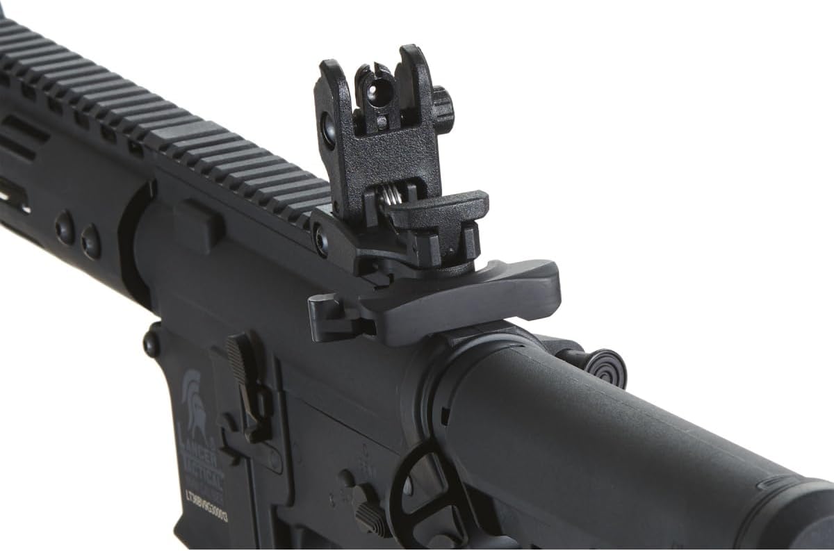 Lancer Tactical Gen 3 Programmable Trigger Hellion MLOCK 14" Lightweight Durable Polymer M4 Airsoft MLOK AEG w/Lipo Battery & Charger (ETU & MOSFET Included)