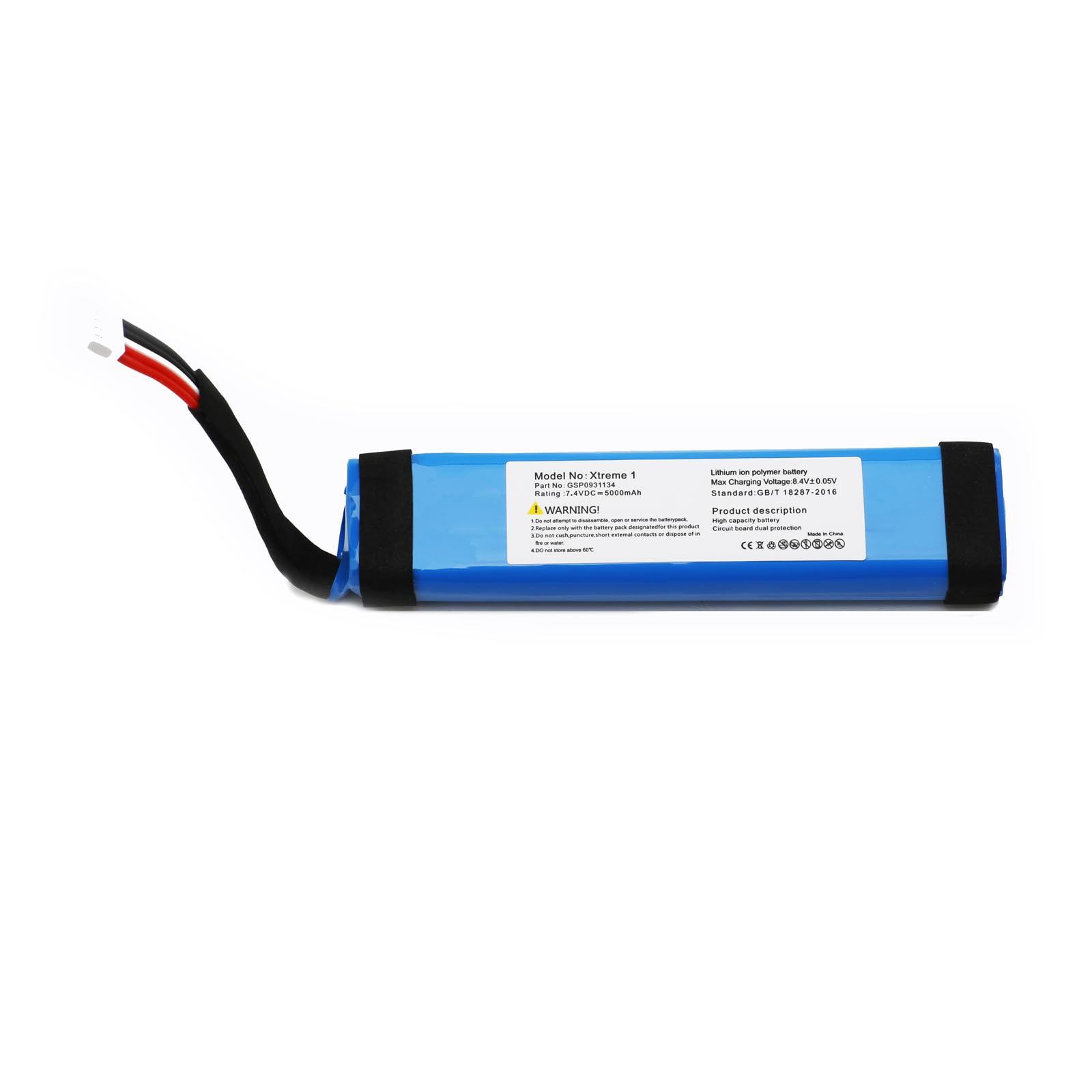 Batteria adatta per JBL Xtreme 1 generazione, 7,4 V, 37 Wh, GSP093134, compatibile con JBL Xtreme, Xtreme 1, JBL Extreme Bluetooth