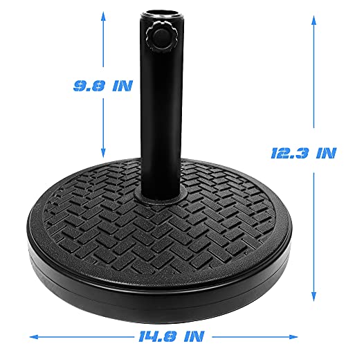 Sfozstra 26.5 lbs Patio Umbrella Base, Outdoor Umbrella Stand, Market Umbrella Base, S-012Q, Black - Thumbnail 2