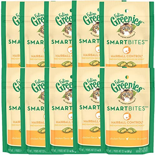 Greenies FELINE SMARTBITES Cat Treats, 2.1 oz (Pack of 10)