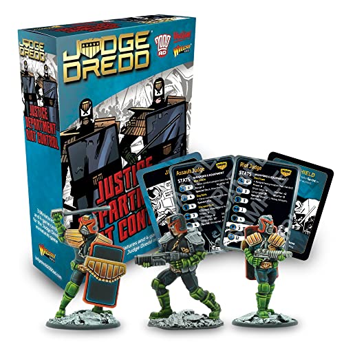Wargames Delivered Judge Dredd - Justice Department Riot Control - Miniature Wargaming, 3 28Mm Miniature, 3 Game Cards, Digital Bundle - Action Figures By Warlord Games #TOP15
