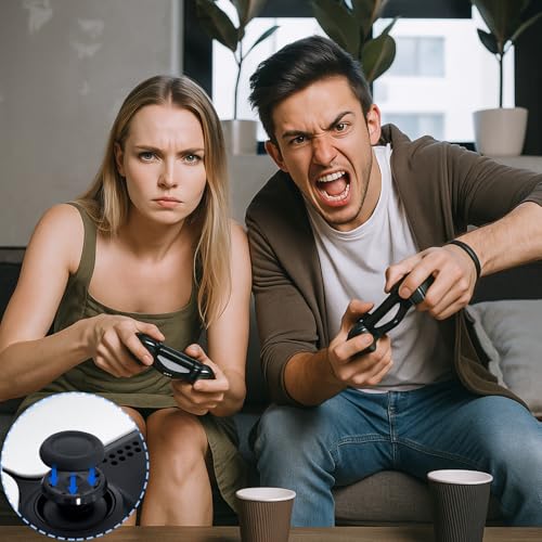 8PCS Thumb Grip Joystick Caps for PS5/PS4 Controller, PS5 Controller Accessories, Wear-Resistant Thumb Grips, TPE Anti-Slip Rocker Cap, Replacement Caps for Slim/Pro/PS4, Black - Image 6