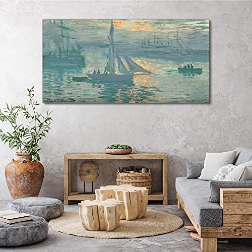 Impression décoration murale toile 140x70cm Sunrise Marine