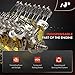 A-Premium 16Pcs Gold Aluminum Engine Roller Rocker Arms 1.7 Ratio, 7/16