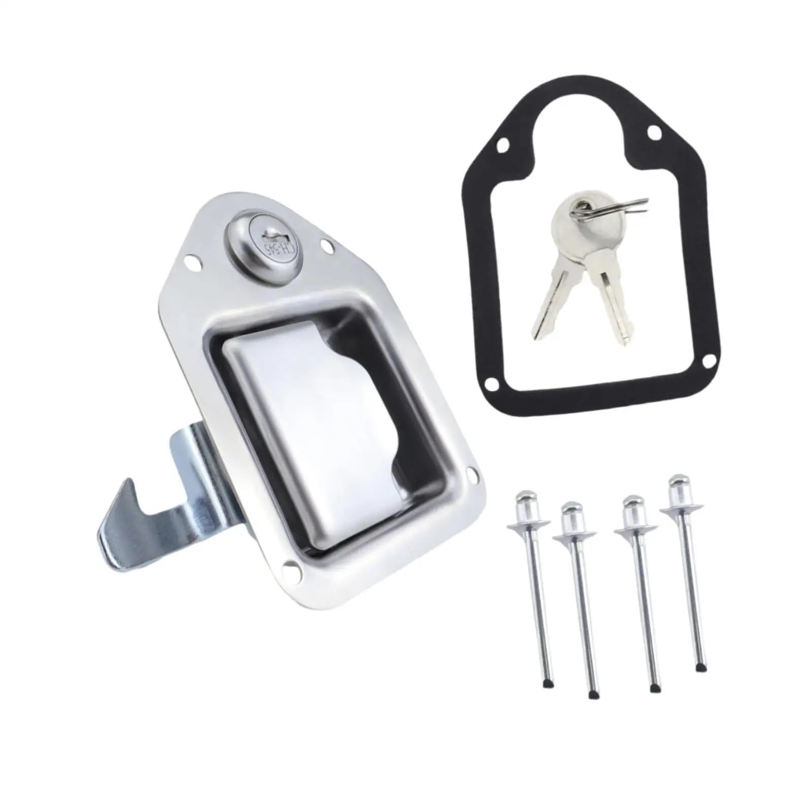 Truck Tool Box Lock Replacement 3 Pcs Generic Truck Tool Box Latch Replacement with 2 Keys for RV UTV Campers