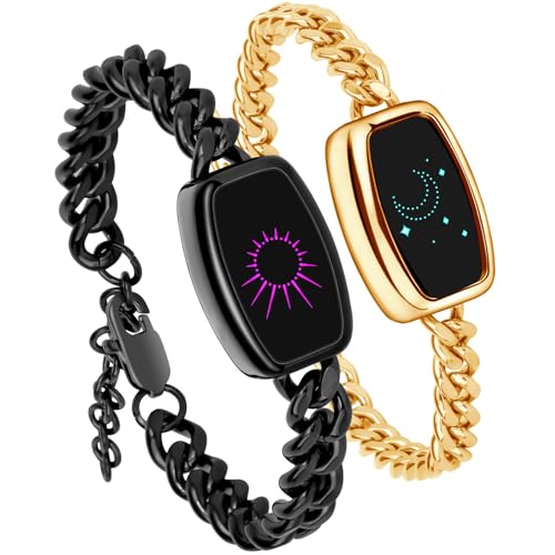 PNMNBW Long-Distance Relationship Smart Bracelet for Couples to Feel Connected (Set of 2) Long Battery Life, Bluetooth Connection, Haptic Vibration, Compatible with iOS and Android