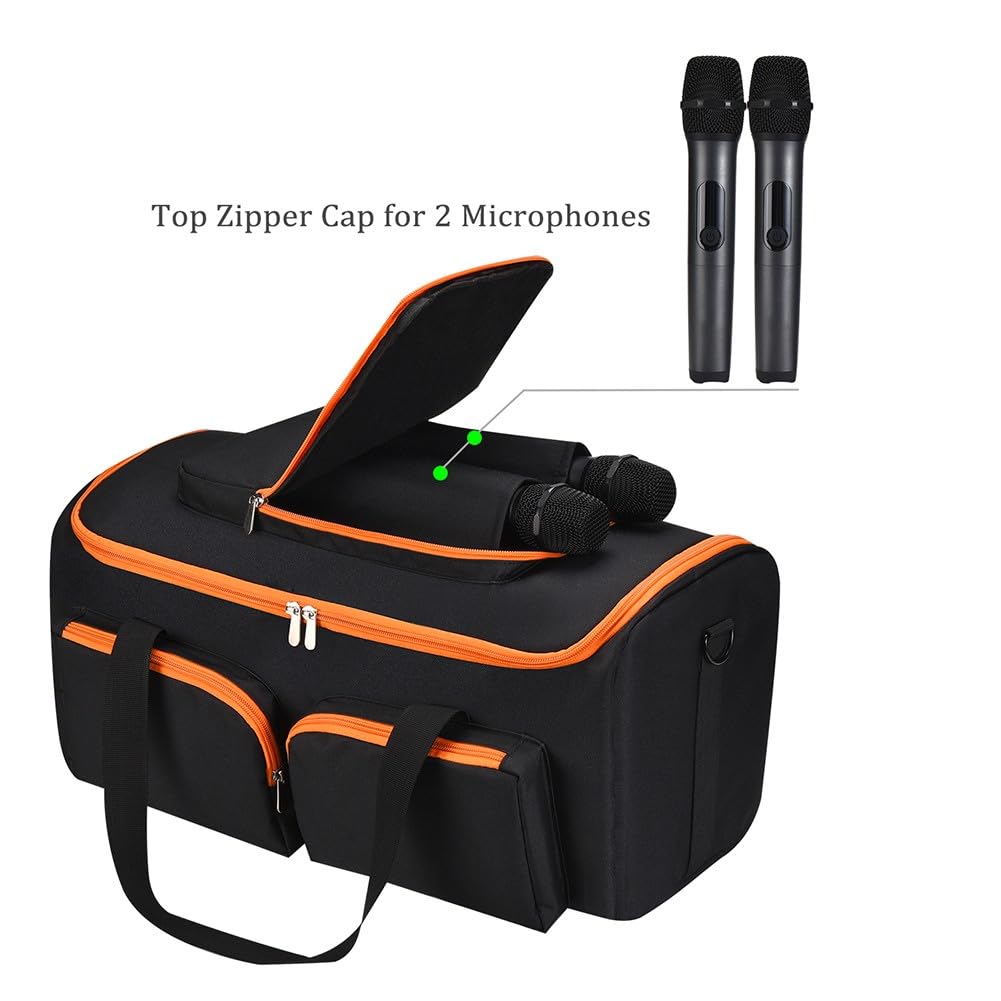 Harte Tragetasche für JBL PartyBox-On-The-Go, tragbare Reise-Aufbewahrungstasche mit Zubehörfach, Polyester-Shell-Schutzabdeckung, Schwarz