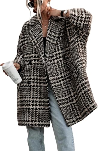 Cappotto Doppiopetto Oversize con Risvolto da Donna