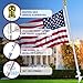 Flag Pole, 360° Spinning 6FT Flag Pole for Outside House Garden Yard, Tangle Free, Rust Proof and Wind Resistant Aluminum Flagpole, Residential or Commercial Use (Silver Flagpole Only)