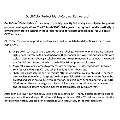 Image of Dupli-Color EBFM03067 Perfect Match Automotive Spray, Ford Cardinal Red, 21 /EP /SQ /E4 /EA - 8 oz. Aerosol Can