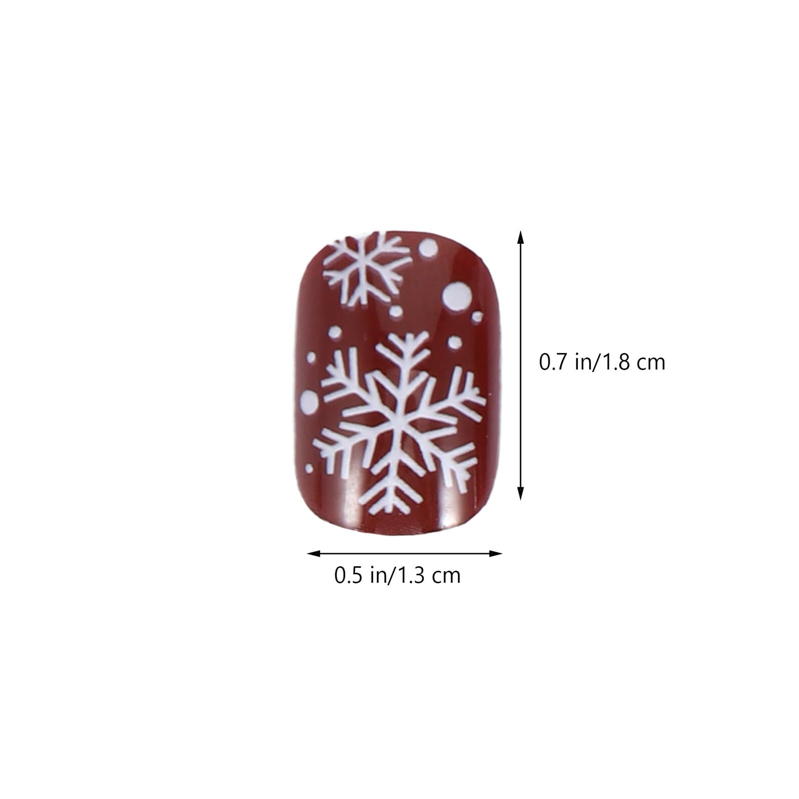 Adesivi per unghie finte, a copertura completa, 48 pezzi, in ABS con motivo a fiocchi di neve e renne, per feste di nozze art professionale