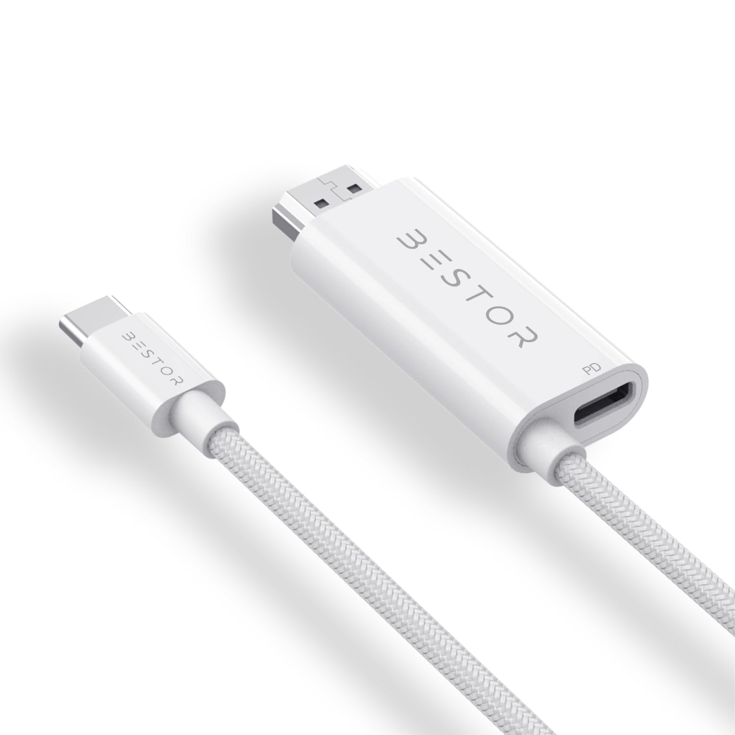 Bestor USB C to 4K HDMI with PD Charging Cable High-Speed 2.0 with Durable Nylon Braiding, 60W PD Charging, 4K@60Hz Ultra HD, Plug-and-Play for MacBook Pro/Air, iPad Pro, iMac, Monitor (B0D9JKC3ZF) Amazon Price History, Amazon Price Tracker