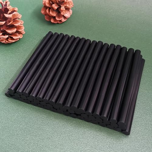Raintwo 50 Stück Heißklebestifte 100mm x 7mm Schwarzer DIY Heißklebesticks für Heißklebepistole