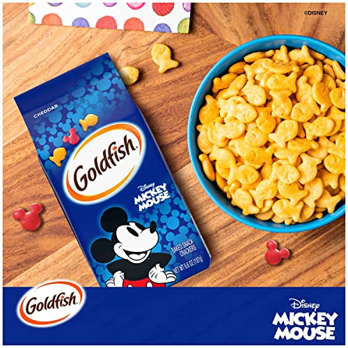 Goldfish Disney Mickey Mouse Cheddar Crackers, Snack Crackers, 6.6 Oz Bag #TOP2