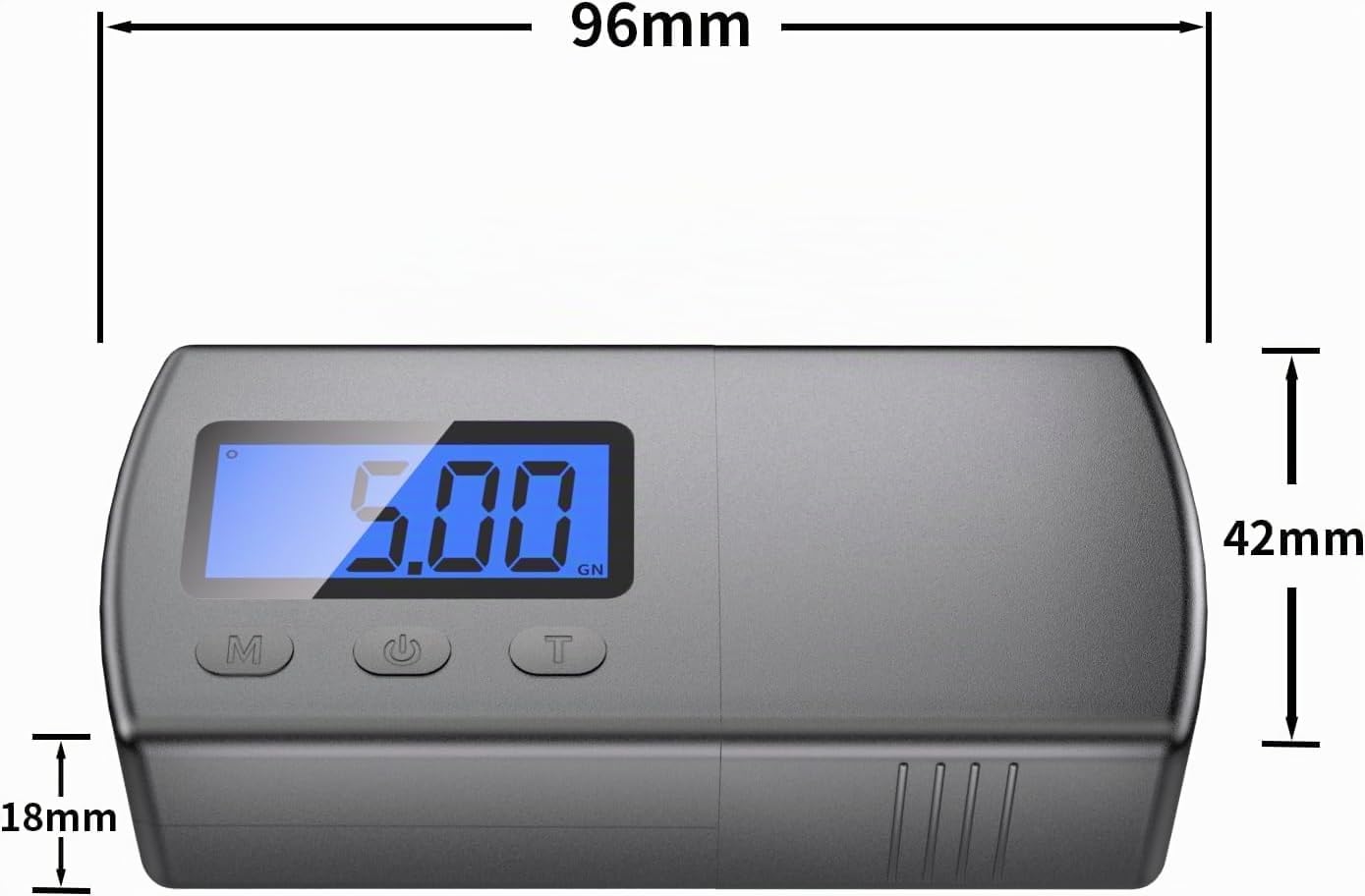 Mini-Digital-Plattenspieler mit hoher Präzision, 0,01 g/5,00 g, LCD-Hintergrundbeleuchtung, Blau, für Tonerkartuschen