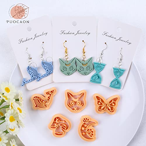 Emporte-pièce argile polymère chat et libellule Puocaon pour bijoux boho x8 - 6