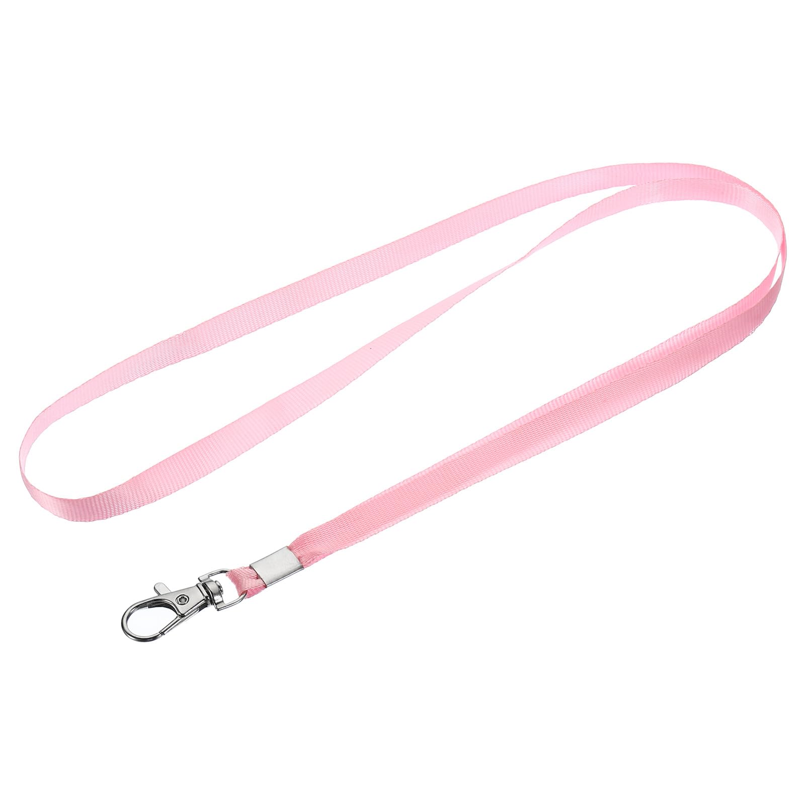 YOKIVE 5 Pcs Badge Lanyards, Flat Strap Lanyards with Swivel Clip, Great for Office ID Card Badge Holder Name Tag Keychain (Pink, 17x0.4Inch)