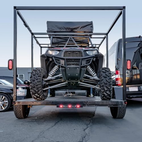 joonnair 12-24V Wasserdichte LED Bremslicht, LED Bremsleuchte LKW, Led Rückleuchte Für Anhänger UTV ATV, Bremse Rücklicht Bar, IP67, Schwarze Edelstahlhalterung, Wasserdicht für schwere Marineboote