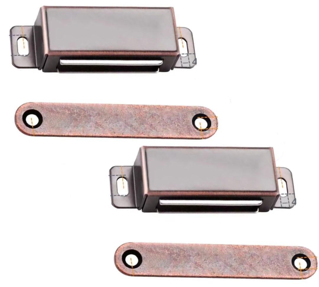 Tpdrkowjx C Door Atch, Push Opener,Upboard Latch,2 Pack Magneti Catches Latches,Abinet Magnets Rv For Wardrobe Room Kitchen (Color : A, Size L)(,L)