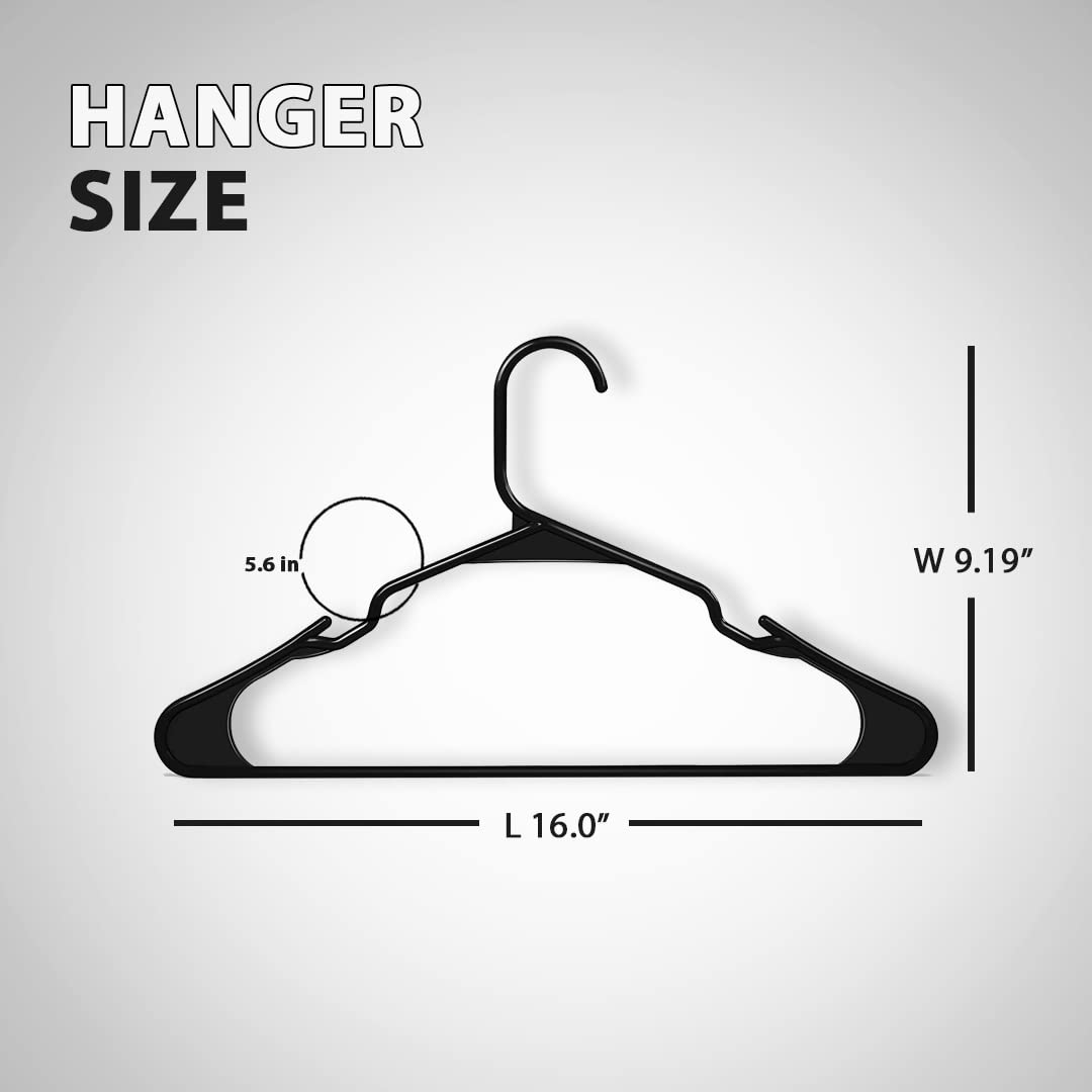 Plastic Clothes Hangers – Heavy Duty Hanger Set, for Organizing Clothes, Dresses, and Coat, Holds Up to 5 lbs, Space-Saving Hangers with Non-Slip Shoulder Grooves, Pack of 30, Ivory