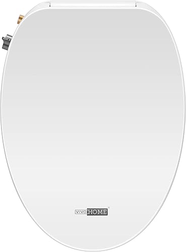 VIVOHOME Asiento de inodoro con calefacción inteligente con boquilla autolimpiante para limpieza trasera y delantera, secador de aire caliente con
