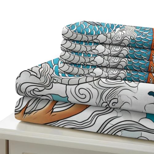 Parure de lit dragon 3D pour chambre adulte et ado cocon de confort king size 260x220cm