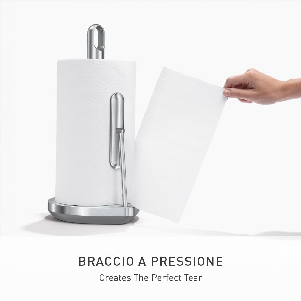 simplehuman - Portasciugamani con pompa a spruzzo, acciaio inossidabile spazzolato
