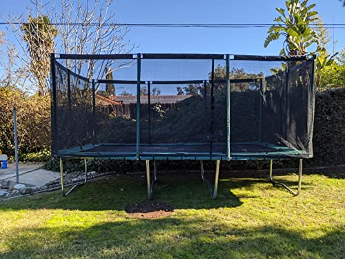 Galactic Xtreme Rectangle Trampoline with Net Enclosure Heavy Duty 750lbs Jumping Capacity (10 x 17 Ft Rectangular)