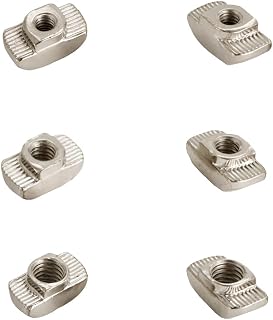 YMAISS 165Pcs M3 M4 M5 Hammer Head Drop in T Nut Slot Assortment Kit for 2020 Series Aluminum Profile - Nickel Plated Carbon Steel