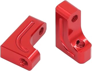 タミヤ用RC交換部品 TT02 XV01 TB03用 TT-02 XV-01 TB-03 1/10 2個 メタルサーボブラケット 固定 適切なRCカーパーツアクセサリー(レッド)