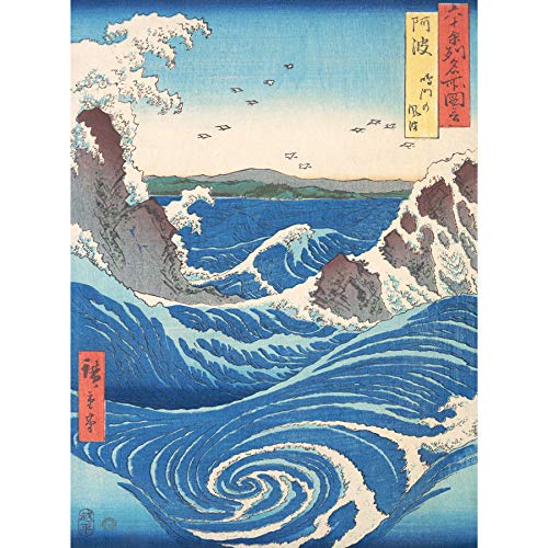 Naruto Whirlpool Awa Province Utagawa Hiroshige Japanese Woodblock Unframed Wall Art Print Poster Home Decor Premium japonés Madera pared Póster Hogar Cover