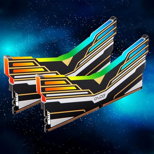 Image of OLOy DDR4 RAM 32GB (2x16GB) Black Warhawk Aura Sync RGB 3000 MHz CL16 1.35V 288-Pin Desktop Gaming UDIMM (MD4U163016DEDA)