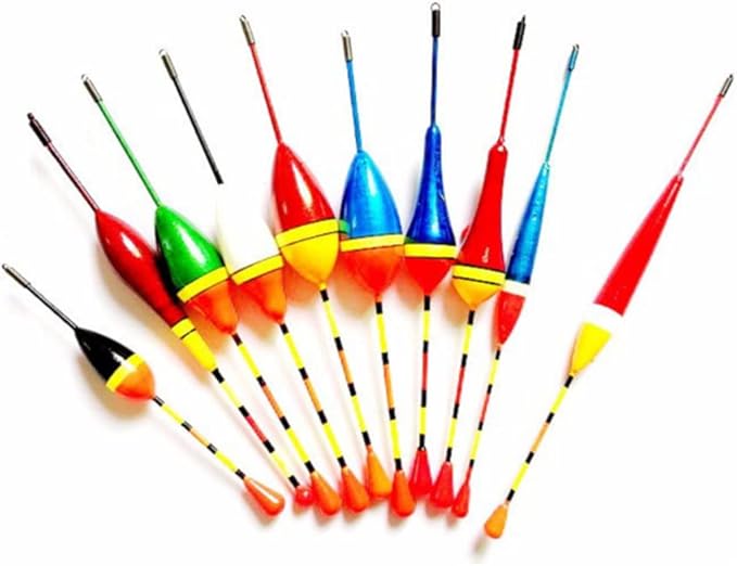 NA 10 Pcs Fishing Floats Set Fishing Tackle Floats Colorful Foam Fishing Floats Fishing Pole