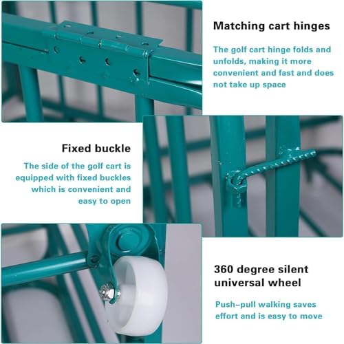 Rolling Sports Equipment Organizer Cart with Lockable Lid - Basketball & Exercise Ball Storage for Gym, School, Club - Durable Indoor/Outdoor Use - 80x60x70cm Green