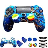 PS4 Skins – Asokex Anti-Rutsch-Silikon-Schutzhülle passt nur für PS4/PS4 Slim/PS4 Pro Controller, einfach anzubringen oder zu entfernen, schützt vor Abnutzung, staubdicht, wasserdicht, nicht überhitzen