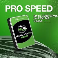 Seagate BarraCuda Pro 6TB interne Festplatte, 3.5 Zoll, 7200 u/min, 256 MB Cache, SATA 6GB/s, silber, Bulk, Modellnr.: ST6000DM004 – Ansicht 4