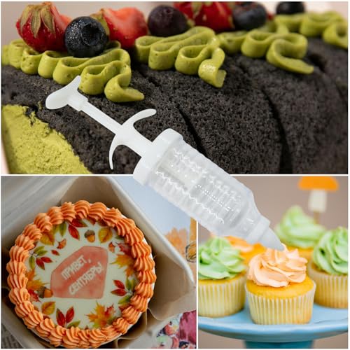 Image of Cake Decorating Gun with 8 Piping Tips, Cupcake Icing Piping Kit, Cake Decorating Kit for Cake Cookies Decoration