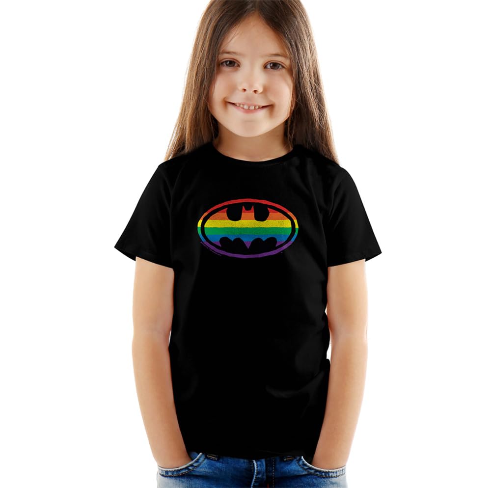 Popfunk Batman Bat Shield Logo Collection Kids T-Shirt for Youth Toddler Boys and Girls