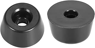 uxcell D20 x 17 x H10mm Black Color Rubber Feet Anti Vibration Isolator Absorber Base Foot Pads, 20pcs