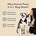 Honest Paws Dog Shampoo and Conditioner - Plant Based, All Natural & Dog Digestive and Immunity Booster with Turkey Tail Mushroom Blend - Bundle