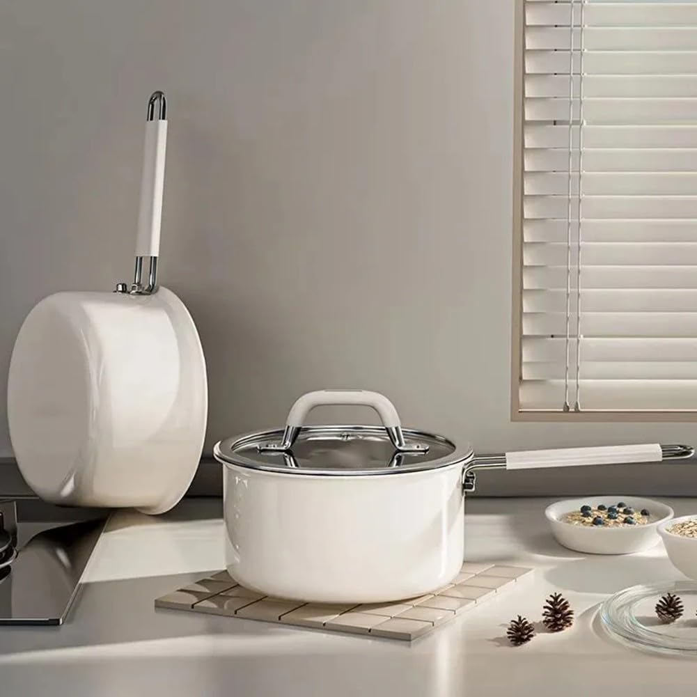 Yukihira - Pentola per zuppa in puro titanio, non rivestita, leggera, sostenibile, per piano cottura e fiamma libera, distribuzione uniforme del calore, cottura sana, 34 cm