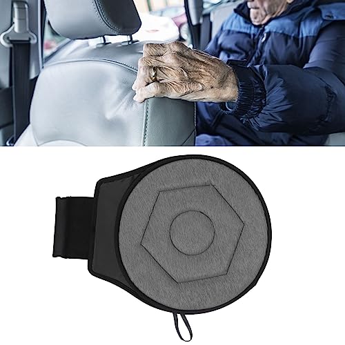 Image of 360 Degree Rotating Car Cushion for Elderly Pregnant Woman Children, Portable Round Seat Pad, Rotating Car Swivel Seat Cushion, Rotatory Chair Pad (Grey)
