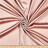 Monaco Stretch Duchess Satin River Rose, Fabric by the Yard