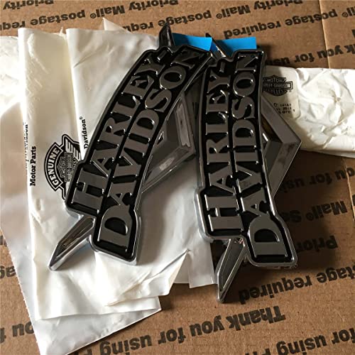 Gas Fuel Tank Emblems Medallions Nameplates Badges Decal Signs Logos Compatible for Harley-Davidson Road King Touring 2000-2019 V Logo VGC