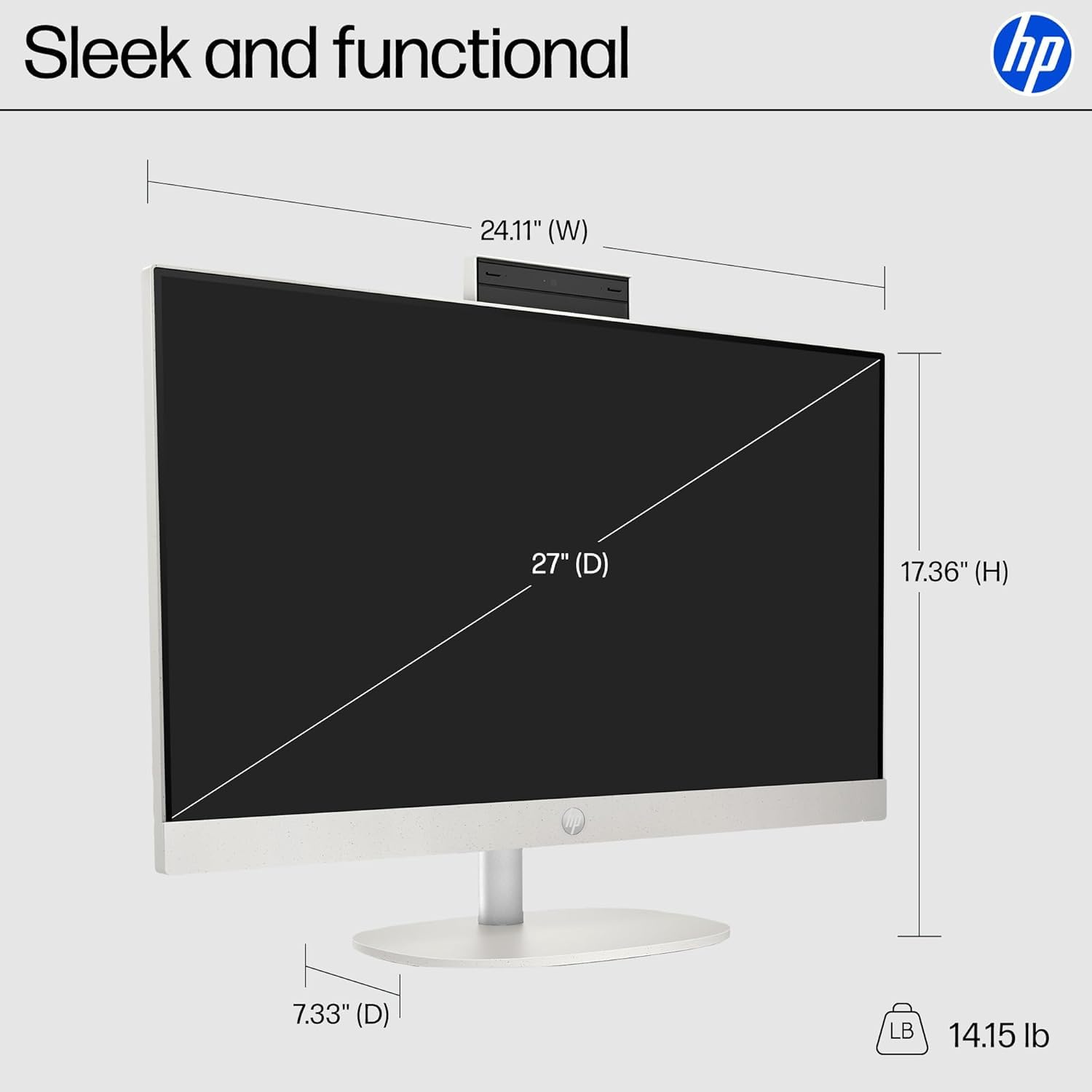 HP 27" FHD Touchscreen All-in-One Desktop, AMD Ryzen 5 (Up to 4.3GHz), 16GB DDR5 RAM, 1TB PCIe SSD, Wi-Fi 6, USB-C, HDMI, Wireless KB & Mouse, Windows 11 - 4