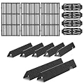 Grill Parts for Weber Genesis II/LX 400 Series (4 Burner) – 18 3/4" Grill Grates, 17 1/8" Flavorizer Bars & Heat Deflectors, Fits GS4 Genesis II E/S-410 E/S-415 E/S-435 E/S-440, Replaces 66033 66089